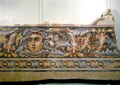 Detail of a Mosaic Floor from the Triclinium (Dining Room) of a Roman Villa by Unbekannt Unbekannt